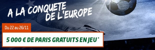 Challenge Coupes d'Europe sur la 5ème journée sur PMU